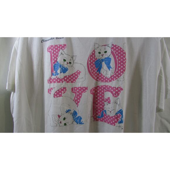 HefT Clearwater Beach Cats Love XL T shirt - Picture 2 of 6